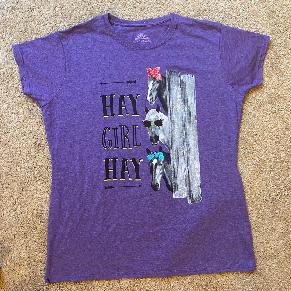 🛍5 for 10!🛍 Horse Hay Girl Hay Screen Tee